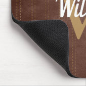Donkerbruine vintage pinstrip retro tan monogram muismat (Hoek)