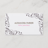 Donkerbruine wervelingen visitekaartje (Voorkant)