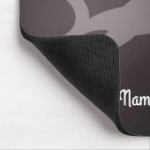 Donkerbruine witte schaar kapsalon muismat (Hoek)