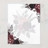 Donkerbruine zwarte Rozen bruiloft Herfst winter (Achterkant)