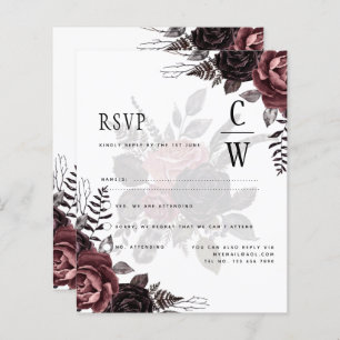 Donkerbruine zwarte Rozen bruiloft Herfst winter