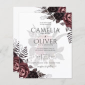 Donkerbruine zwarte Rozen bruiloft Herfst winter (Voorkant / Achterkant)