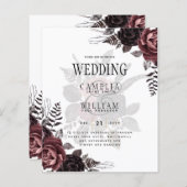 Donkerbruine zwarte Rozen bruiloft Herfst winter (Voorkant / Achterkant)