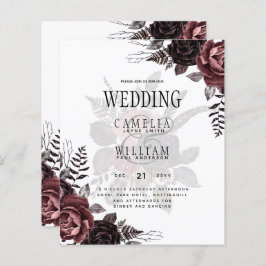 Donkerbruine zwarte Rozen bruiloft Herfst winter