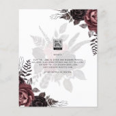 Donkerbruine zwarte Rozen bruiloft Herfst winter (Achterkant)