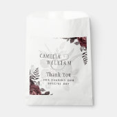Donkerbruine zwarte Rozen bruiloft Herfst winter Bedankzakje (Voorkant)