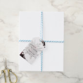 Donkerbruine zwarte Rozen bruiloft Herfst winter Cadeaulabel (Met Touw)