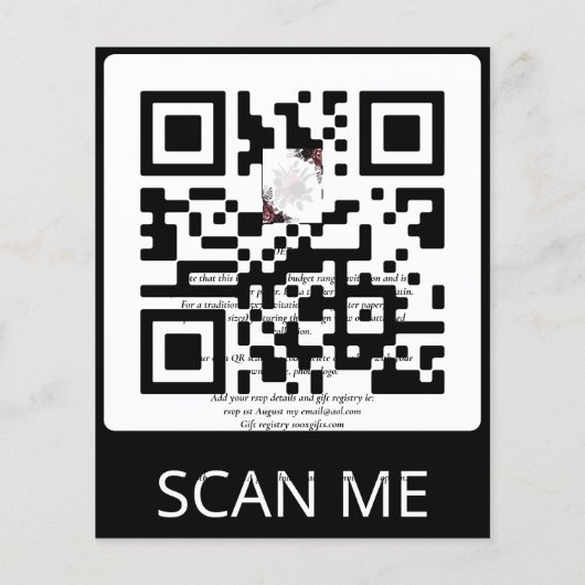 Donkerbruine zwarte Rozen bruiloft Herfst winter Flyer (Achterkant)