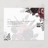 Donkerbruine zwarte Rozen bruiloft Herfst winter Flyer (Achterkant)