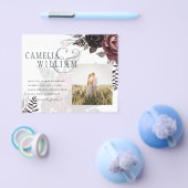 Donkerbruine zwarte Rozen bruiloft Herfst winter Flyer (Enkel)