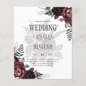 Donkerbruine zwarte Rozen bruiloft Herfst winter Flyer (Voorkant)