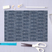 Donkerdenim All-Over Print Text Tissue Paper Tissuepapier (Craft)