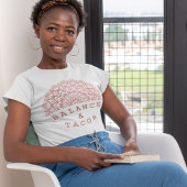 Donkerder Blush Roze Mandala Balans en Taco Yoga T-shirt