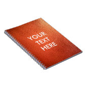 donkerder Oranje leder Afbeelding achtergrond Notitieboek (Rechterzijde)