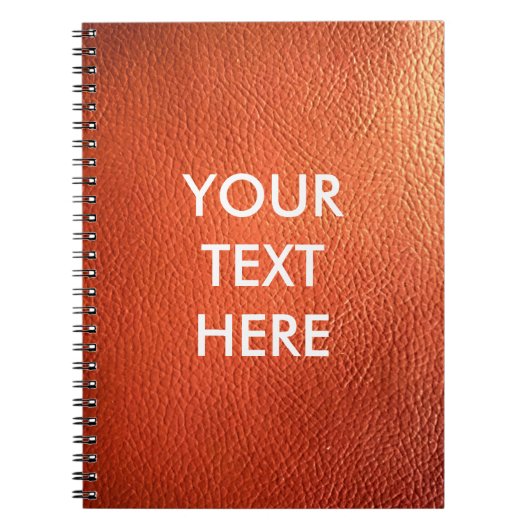 donkerder Oranje leder Afbeelding achtergrond Notitieboek (Voorkant)