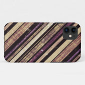 donkerder Paars Stripes patroon Case-Mate iPhone Case (Achterkant (horizontaal))