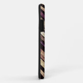 donkerder Paars Stripes patroon Case-Mate iPhone Case (Achterkant/rechts)