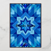 Donkerder Rand Gold-Foiled Beverage Menu (Achterkant)