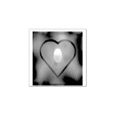 Donkerdere kleuren die de witte sticker horen rubberstempel (Afrduk)