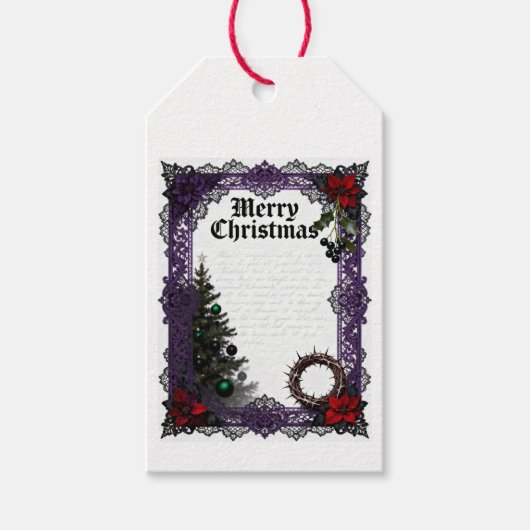 Donkerdere Maar Oudere Kerstkaart 1 Cadeaulabel (Voorkant)