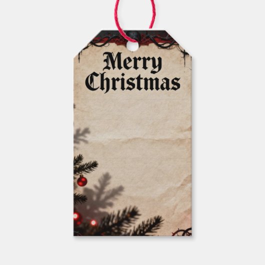 Donkerdere Maar Oudere Kerstkaart 4 Cadeaulabel (Voorkant)