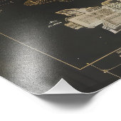 donkerdiagram van een ruimteschip foto afdruk (Hoek)