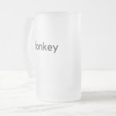 donkerdonker matglas bierpul (Voorkant links)