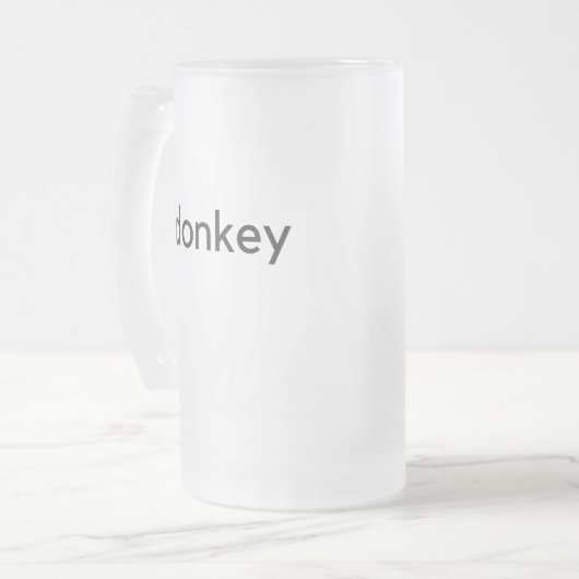 donkerdonker matglas bierpul (Voorkant links)