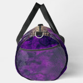 donkerdonker paars goudfaux glitter monogram plunjezak (Rechts)