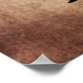  donkerdonkerbruin verouderingspapier poster (Hoek)