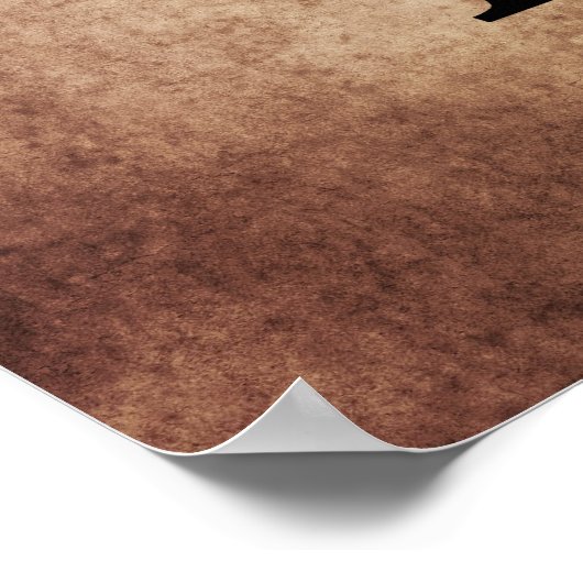  donkerdonkerbruin verouderingspapier poster (Hoek)