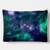 donkerdonkergroene paarse faux glitter monogram etui (Achterkant)
