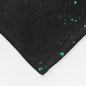 donkerdonkergroene paarse faux glitter monogram fleece deken (Hoek)