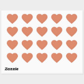 Donkerdoorsnede (vaste kleur) hart sticker (Vel)