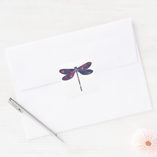 Donkerdunne Dragonfly Starscape Sticker (Envelop)