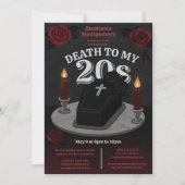 Donkere 30e verjaardag van de vrouw dood aan mijn  kaart (Voorkant)