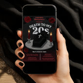 Donkere 30e verjaardag van de vrouw dood aan mijn  kaart