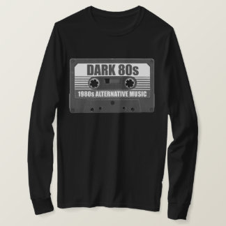 Donkere 80's Cassettebandje Lange Mouwen T-Shirt