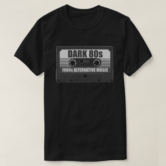 Donkere 80's Cassettebandje T-shirt (Design voorkant)