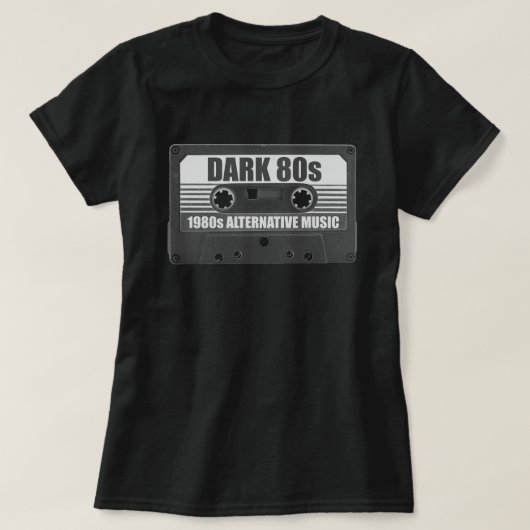Donkere 80's Cassettebandje T-shirt (Design voorkant)