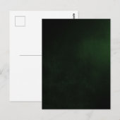 Donkere, aangepaste groene achtergrond briefkaart (Voorkant / Achterkant)