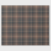 Donkere aarde bosgrond plaid tartan cadeaupapier (Vlak)
