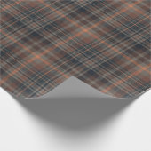 Donkere aarde bosgrond plaid tartan cadeaupapier (Hoek)