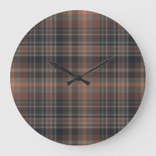 Donkere aarde bosgrond plaid tartan grote klok