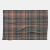 Donkere aarde bosgrond plaid tartan theedoek (Horizontaal)