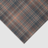 Donkere aarde bosgrond plaid tartan tissuepapier (Detail)