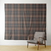 Donkere aarde bosgrond plaid tartan wandkleed (In Situ (horizontaal))