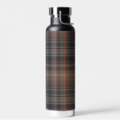 Donkere aarde bosgrond plaid tartan waterfles (Links)