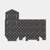 Donkere aarde boslanden Fleur-de-lis ontwerp  Bedankdoosjes (Uitgevouwen)
