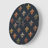 Donkere aarde boslanden Fleur-de-lis ontwerp Grote Klok (Hoek)